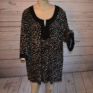 George Black Tan Tunic 4X 26w-28w